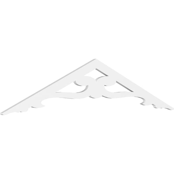 Ekena Millwork Pitch Brontes Architectural Grade PVC Gable Pediment, 72"W x 15"H x 1"P (5/12) GPP072X015X100BRO - main